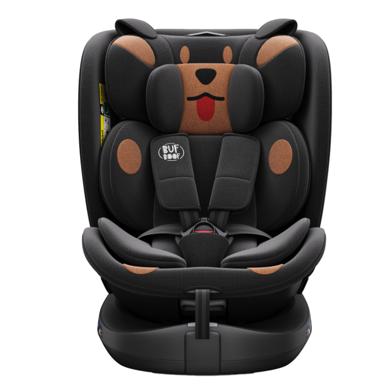 BUF BOOF® B-Joy DELUXE i-Size 40–150 cm Scaun Auto Copii, ISOFIX, Rotativ 360°, Reclinare 155°, Poziție Somn, BlackDOG