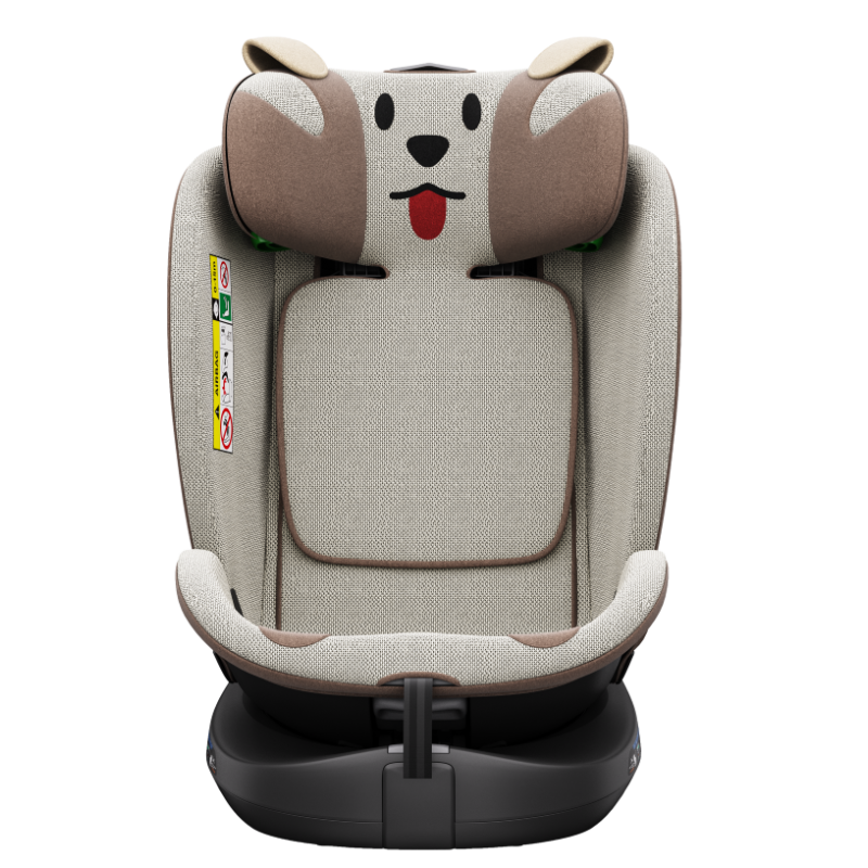 BUF BOOF® B-Joy DELUXE i-Size 40–150 cm Scaun Auto Copii, ISOFIX, Rotativ 360°, Reclinare 155°, Poziție Somn, BrownDOG