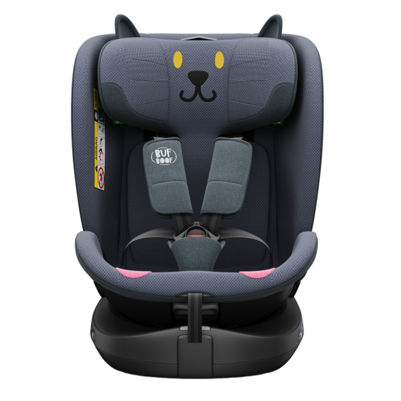 BUF BOOF® B-Joy DELUXE i-Size 40–150 cm Scaun Auto Copii, ISOFIX, Rotativ 360°, Reclinare 155°, Poziție Somn, DarkGreyCAT