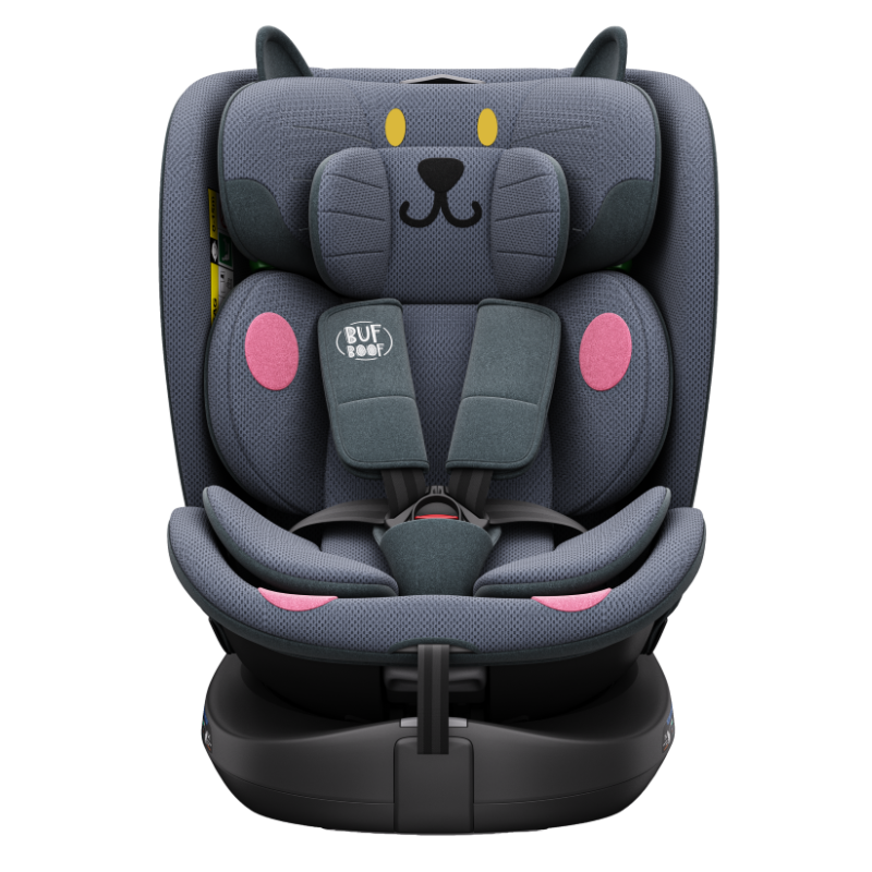 BUF BOOF® B-Joy DELUXE i-Size 40–150 cm Scaun Auto Copii, ISOFIX, Rotativ 360°, Reclinare 155°, Poziție Somn, DarkGreyCAT