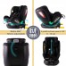 Scaun auto Platinum Deluxe i-Size Buf Boof cu isofix rotativ 360 grade Top Tether SIPS 40-150 cm 0-36 kg BlackJeans