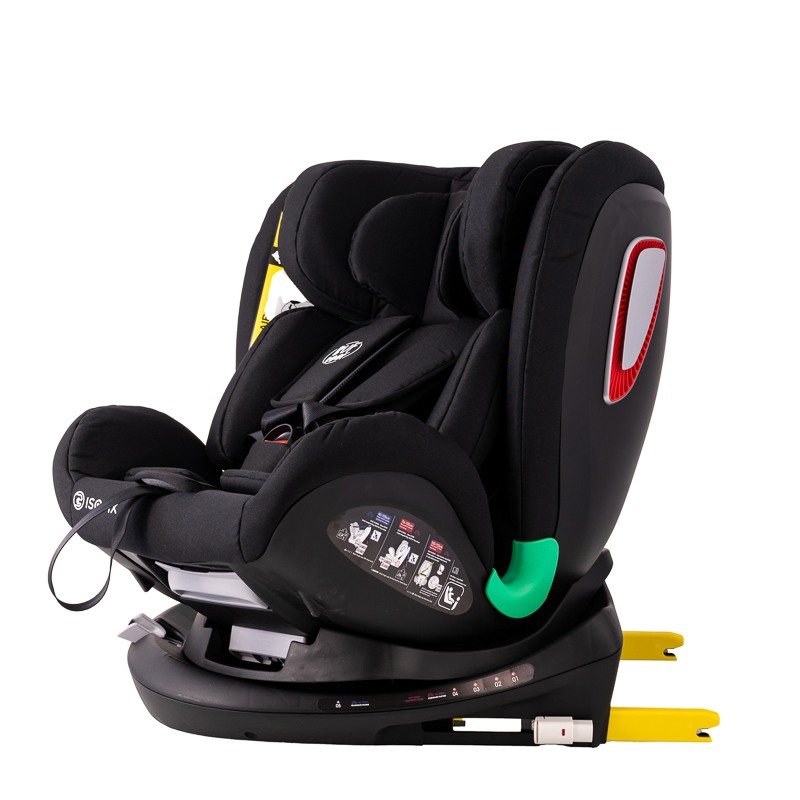 Scaun auto Platinum Deluxe i-Size Buf Boof cu isofix rotativ 360 grade Top Tether SIPS 40-150 cm 0-36 kg BlackJeans