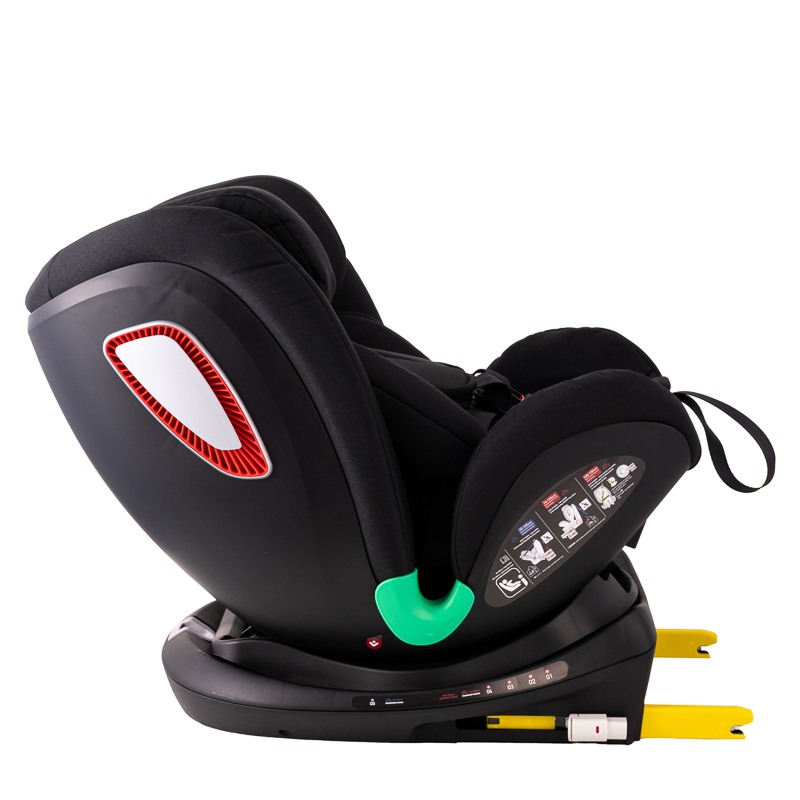 Scaun auto Platinum Deluxe i-Size Buf Boof cu isofix rotativ 360 grade Top Tether SIPS 40-150 cm 0-36 kg BlackJeans