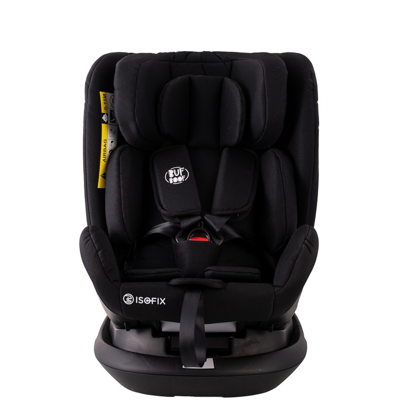 Scaun auto Platinum Deluxe i-Size Buf Boof cu isofix rotativ 360 grade Top Tether SIPS 40-150 cm 0-36 kg BlackJeans