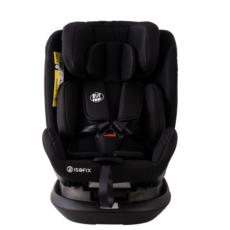 Scaun auto Platinum Deluxe i-Size Buf Boof cu isofix rotativ 360 grade Top Tether SIPS 40-150 cm 0-36 kg BlackJeans