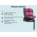Scaun auto N17 Fix iSize BUF BOOF® ISOFIX Rotativ 360 Picior Fixare Pozitie Somn 165 grade 40-150 cm UnicornPink