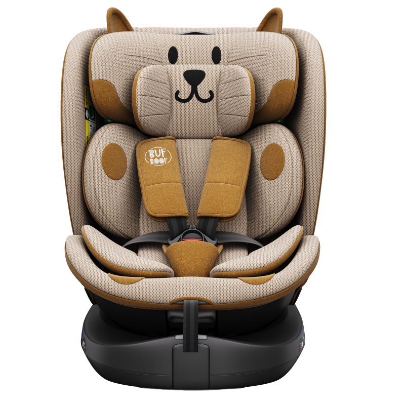 BUF BOOF® B-Joy DELUXE i-Size 40–150 cm Scaun Auto Copii, ISOFIX, Rotativ 360°, Reclinare 155°, Poziție Somn, OrangeCAT