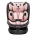BUF BOOF® B-Joy DELUXE i-Size 40–150 cm Scaun Auto Copii, ISOFIX, Rotativ 360°, Reclinare 155°, Poziție Somn, PinkDOG