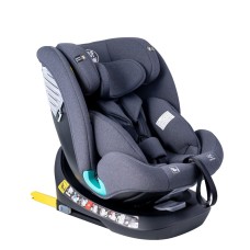 Scaun Auto Saphir DELUXE BUF BOOF iSIZE Grey cu Isofix pozitie somn 165 grade rotativ 360 grade 40-150 cm