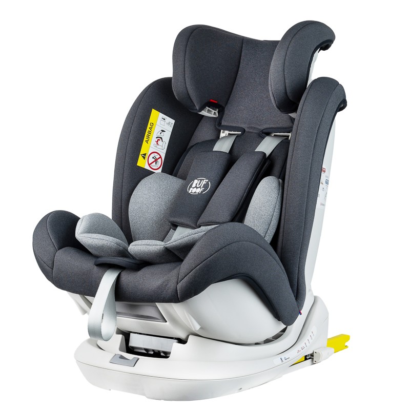 Scaun Auto SKY DELUXE BUF BOOF Grey cu Isofix cu pozitie somn rotativ 360 pentru 0 36 kg