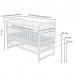Patut din lemn BabyNeeds Ola 120 60 cm Alb plus Saltea 12 cm