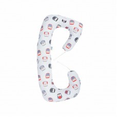 Perna 3 in 1 pentru gravide si bebelusi Soft Bufnite Gri rosu BabyNeeds Perna 3 in 1 pentru gravide si bebelusi Soft Bufnite Gri rosu BabyNeeds