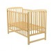 BabyNeeds Patut din lemn Ola 120x60 cm cu laterala culisanta Natur