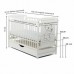 BabyNeeds Patut din lemn Timmi 120x60 cm cu sertar Alb Saltea 12 cm