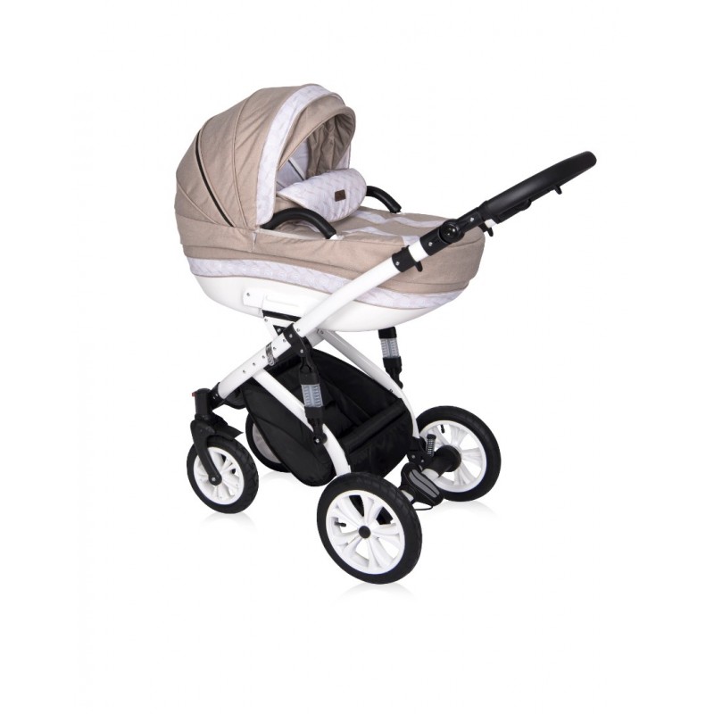 Carucior 3 in 1 Mia cadru aluminiu roti cu camera Light and Dark Beige