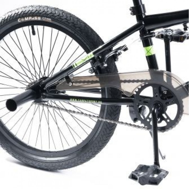 Bicicleta BMX Roti 20 Inch Frane CBrake Carpat Jumper C2017A Cadru Negru cu Design Verde