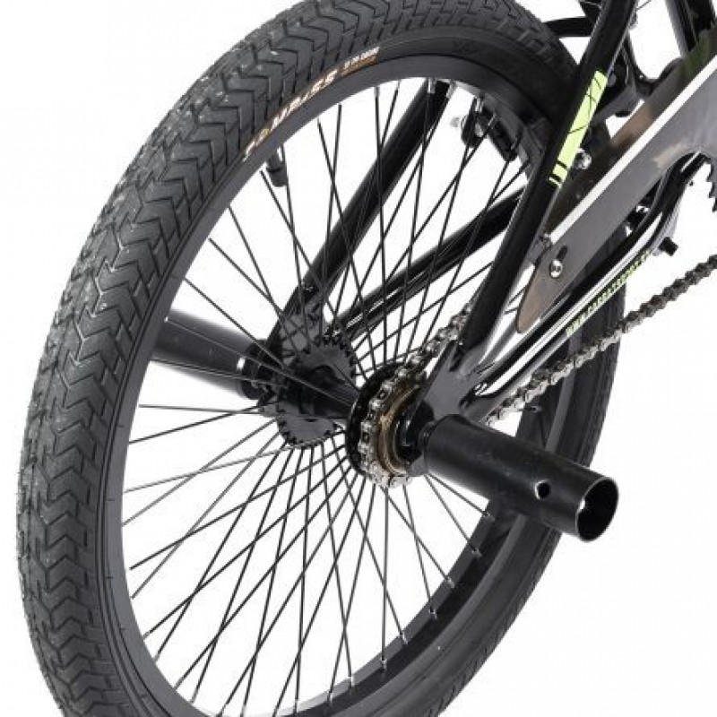 Bicicleta BMX Roti 20 Inch Frane CBrake Carpat Jumper C2017A Cadru Negru cu Design Verde