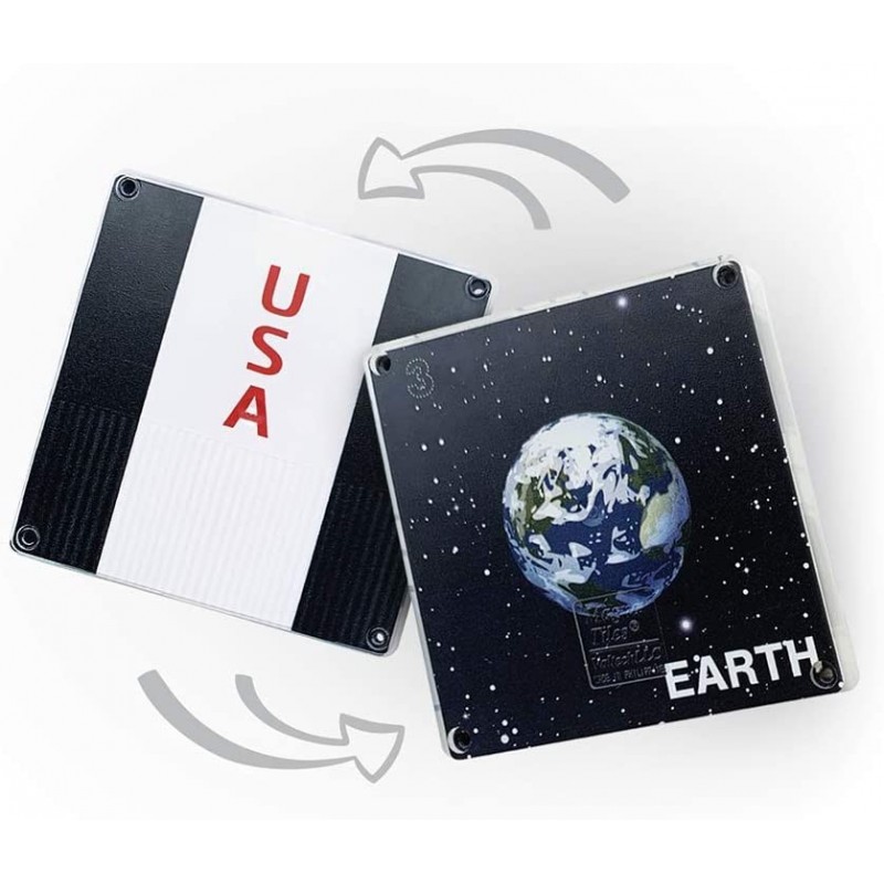 Set de constructie piese magnetice CreateOn Magna Tiles Racheta 24 piese