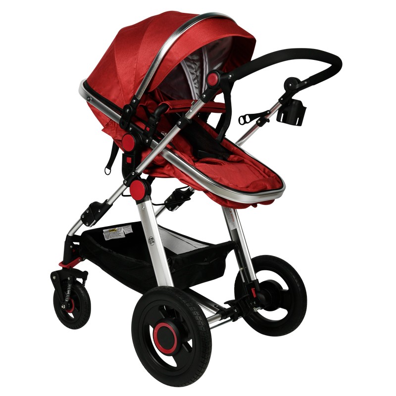 Carucior 2 in 1 reversibil S-18 BUF BOOF Linen Red 0 36 luni