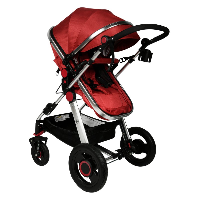 Carucior 2 in 1 reversibil S-18 BUF BOOF Linen Red 0 36 luni