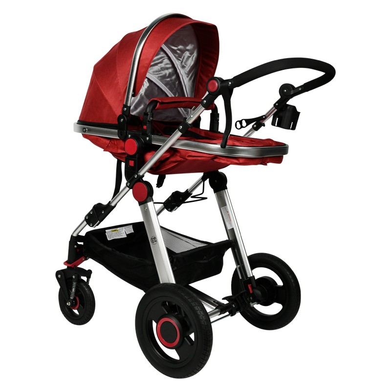Carucior 2 in 1 reversibil S-18 BUF BOOF Linen Red 0 36 luni