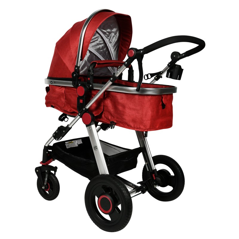Carucior 2 in 1 reversibil S-18 BUF BOOF Linen Red 0 36 luni