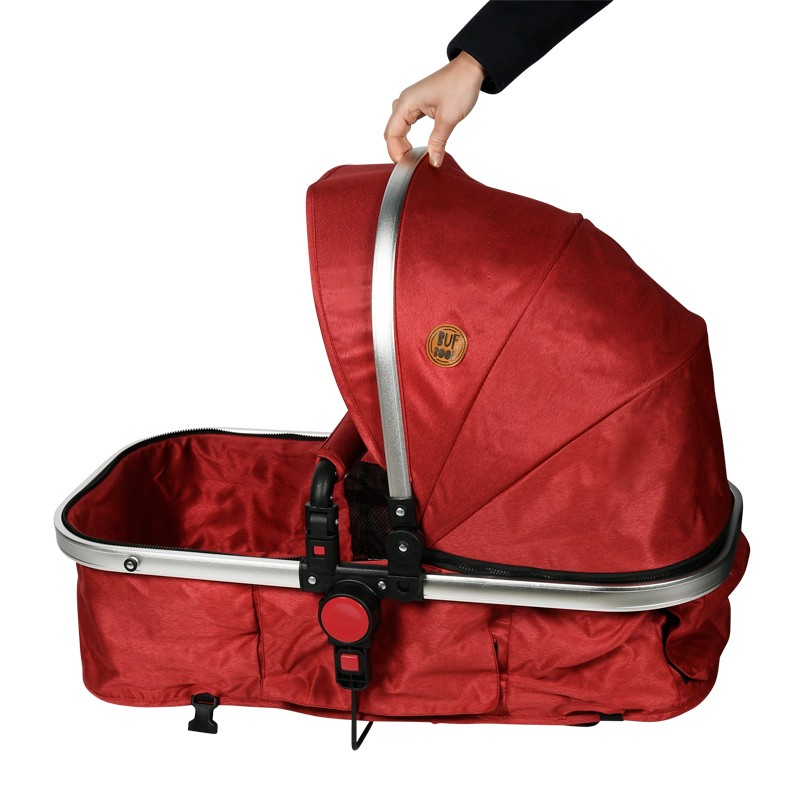 Carucior 2 in 1 reversibil S-18 BUF BOOF Linen Red 0 36 luni