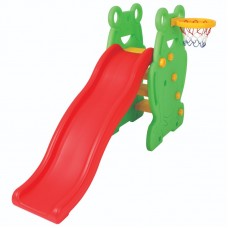 Centru joaca 2 in 1 deluxe Broscuta Edu Play cu tobogan si cos baschet