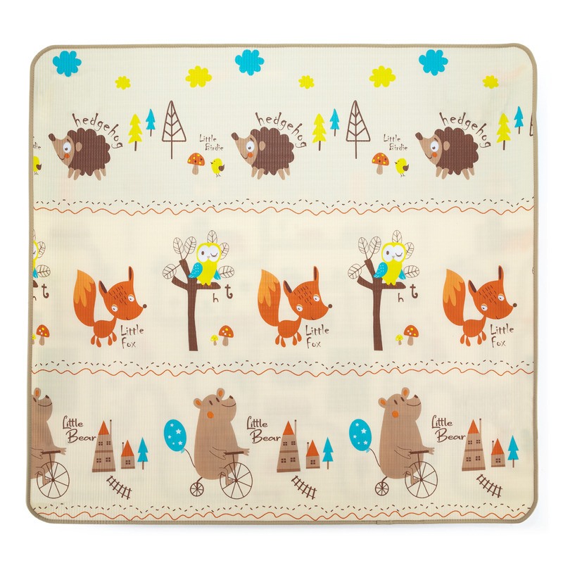 Covoras de joaca Reversibil Impermeabil Din spuma Fara BPA 180 x 180 x 1 cm 0 luni Multicolor Feedo