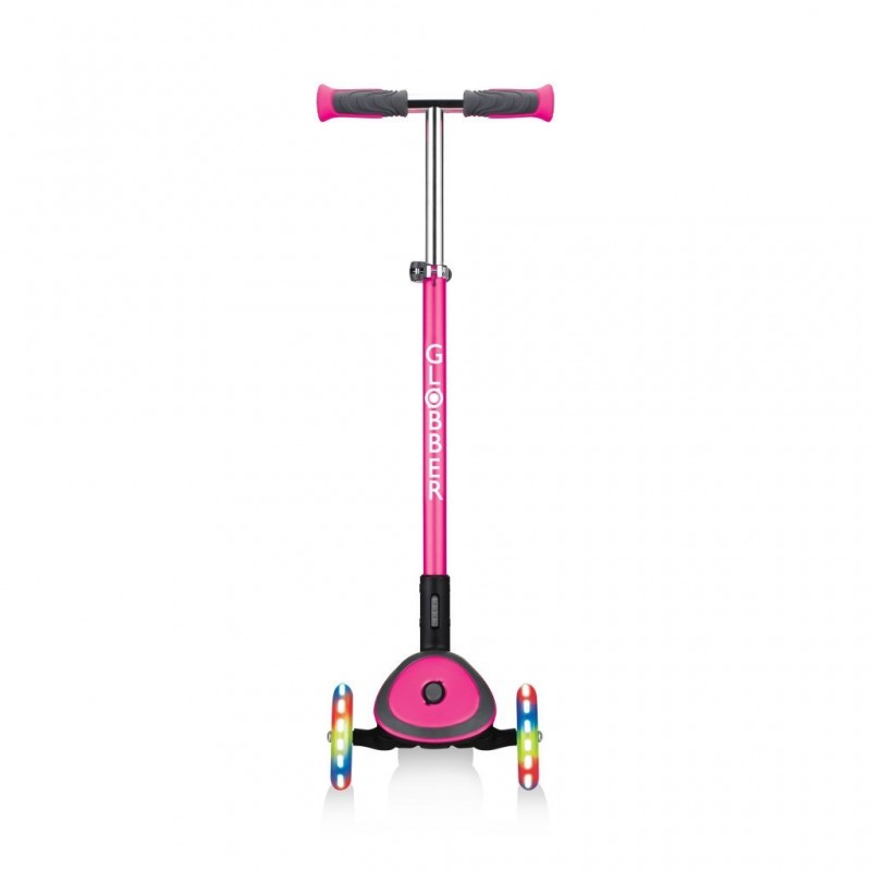 Trotineta pliabila Globber Elite Deluxe Lights Roz