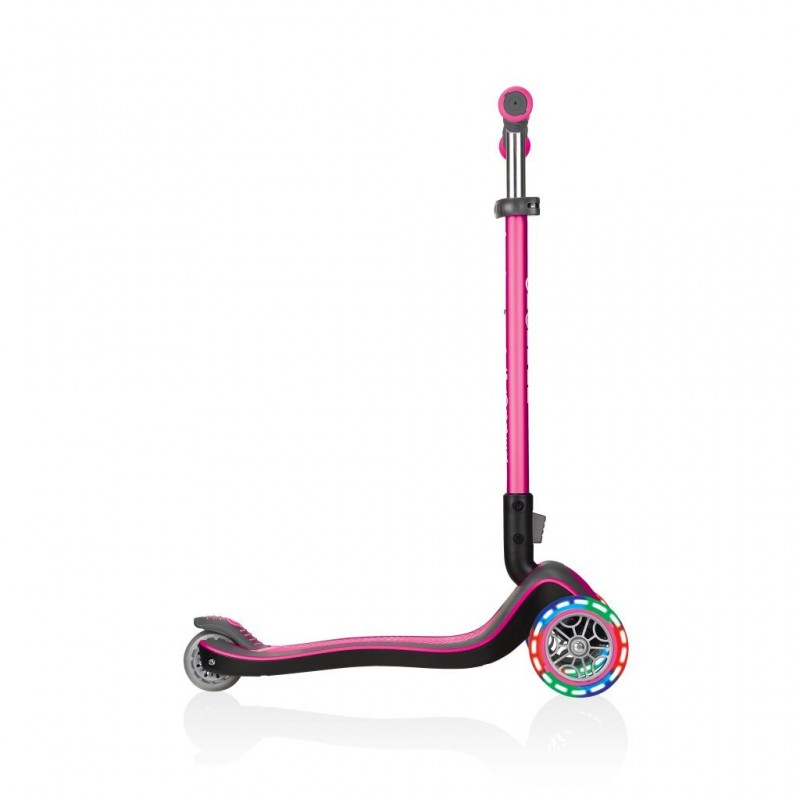 Trotineta pliabila Globber Elite Deluxe Lights Roz