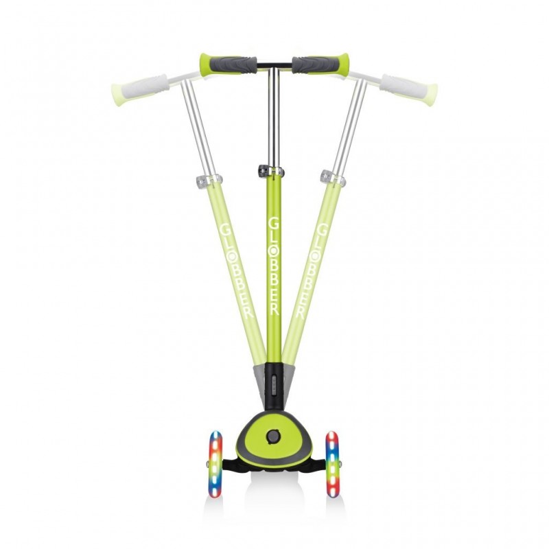 Trotineta pliabila Globber Elite Deluxe Lights Verde