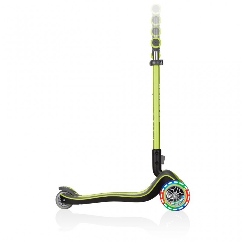 Trotineta pliabila Globber Elite Deluxe Lights Verde