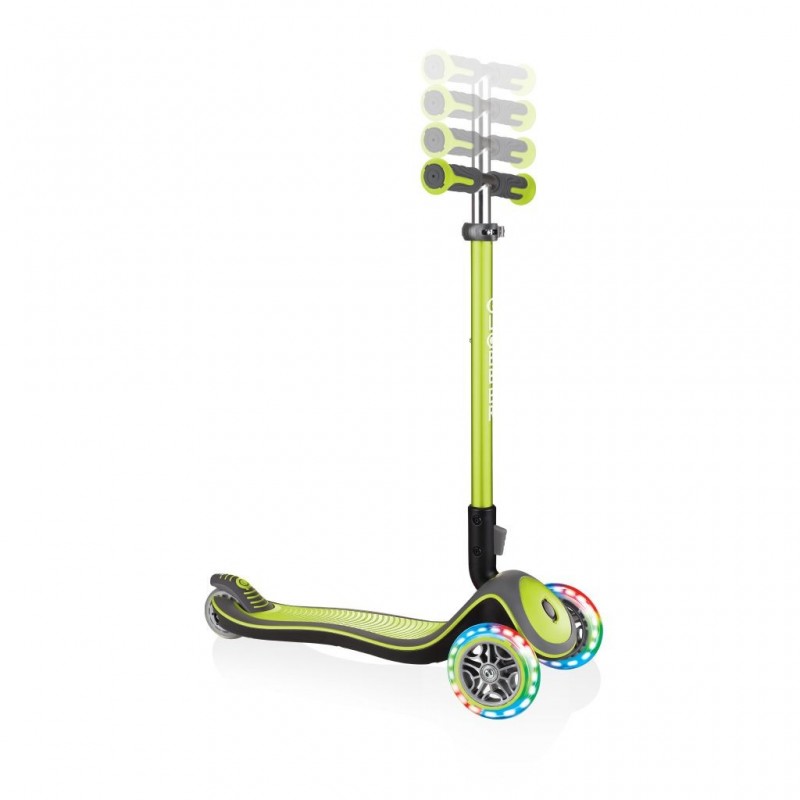 Trotineta pliabila Globber Elite Deluxe Lights Verde