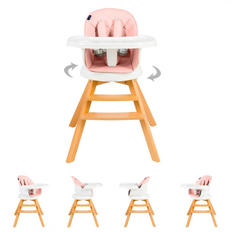 Scaun de masa 3 in 1 Juju Eat Twist Roz