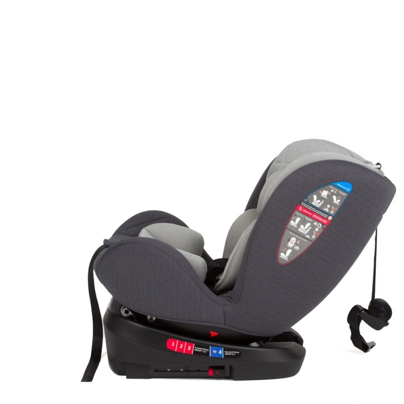 Scaun auto cu isofix Juju 0 36 kg Total rotativ 360 Gri