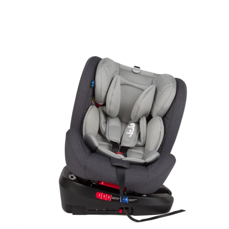 Scaun auto cu isofix Juju 0 36 kg Total rotativ 360 Gri