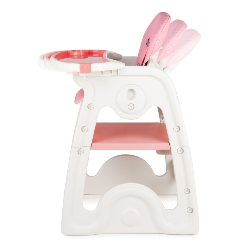 Scaun de masa transformabil Juju Eat Play V2 Roz
