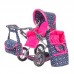Carucior 2 in 1 pentru papusi Ruby Star Blue Knorrtoys