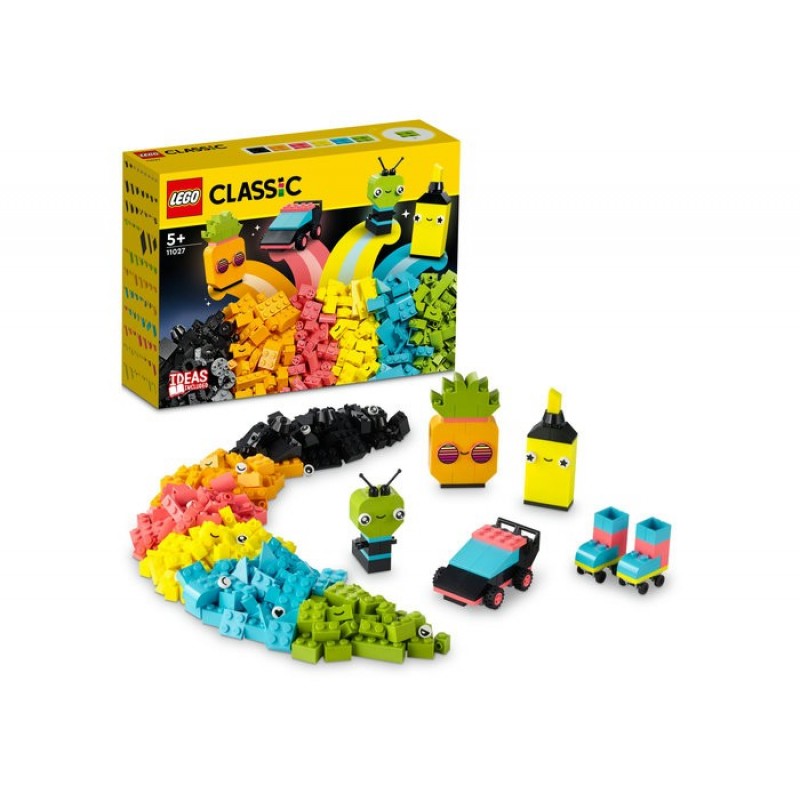 Distractie creativa in culori Neon LEGO Classic 11027