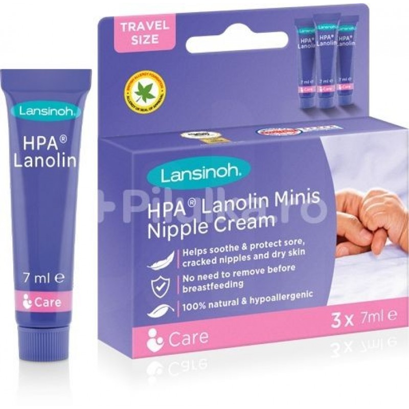 HPA Lanolina Crema Mameloane Lansinoh mini 3 buc x 7 ml