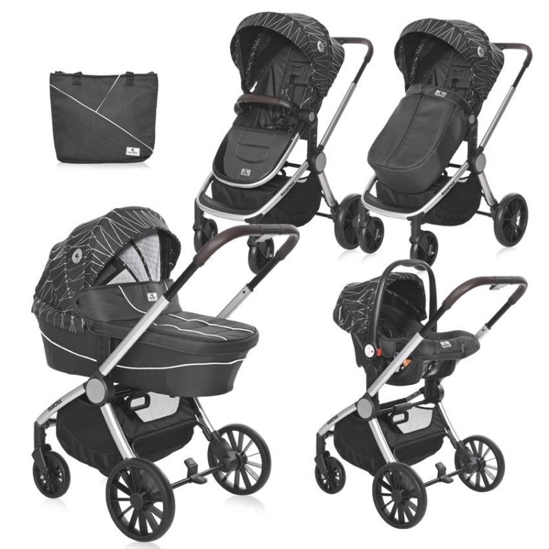 Carucior 3 in 1 Ramona silver stripe Lorelli