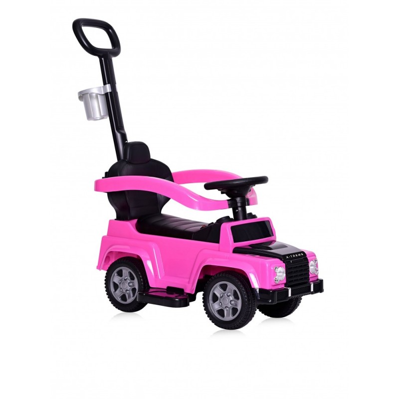 Masinuta de teren X Treme cu maner parental pink Lorelli