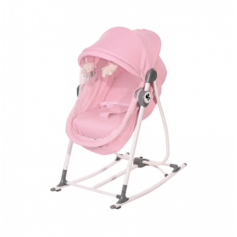 Patut leagan pentru nou nascut 2 in 1 Alicante Pink Lorelli