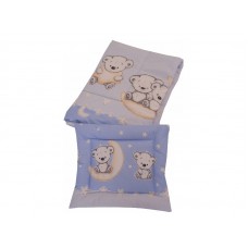 Lenjerie MyKids Bear On Moon Blue M1 4 1 Piese 140 70 Lenjerie MyKids Bear On Moon Blue M1 4 1 Piese 140 70