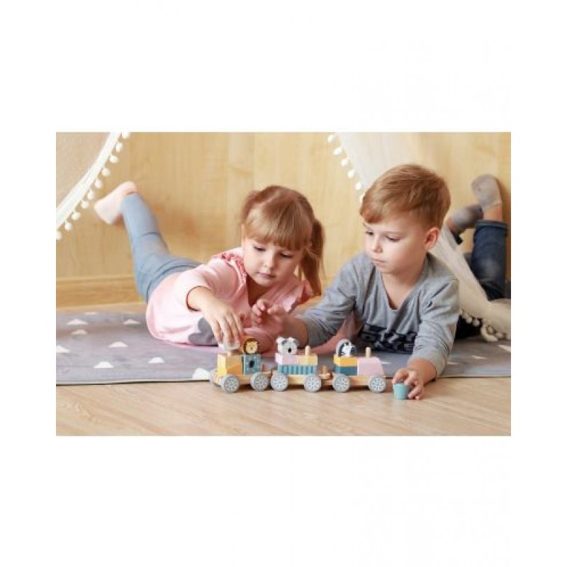 Joc de stivuire Trenulet PolarB New Classic Toys