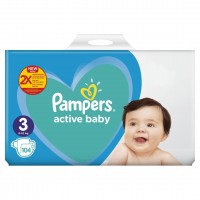   Scutece Pampers Active Baby Giant Pack Plus Marimea 3  6 10 kg 104 buc