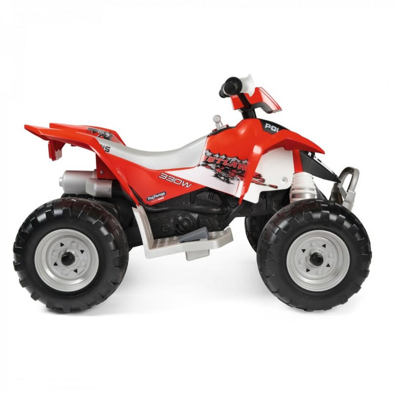 ATV Peg Perego Polaris Outlaw 330 W 12V 3 ani Negru Rosu