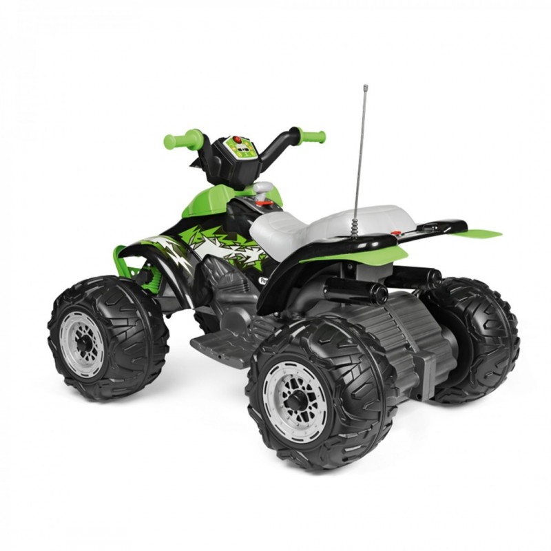 ATV Peg Perego Corral T Rex 330W 12V 3 ani Verde Negru