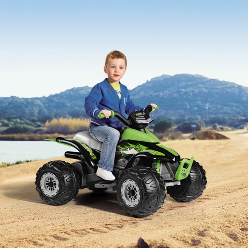 ATV Peg Perego Corral T Rex 330W 12V 3 ani Verde Negru